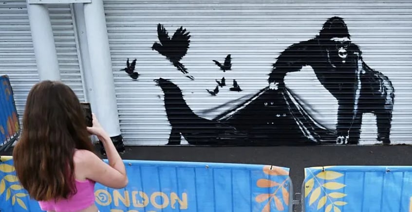 Getty Images : Banksy Artwork In London